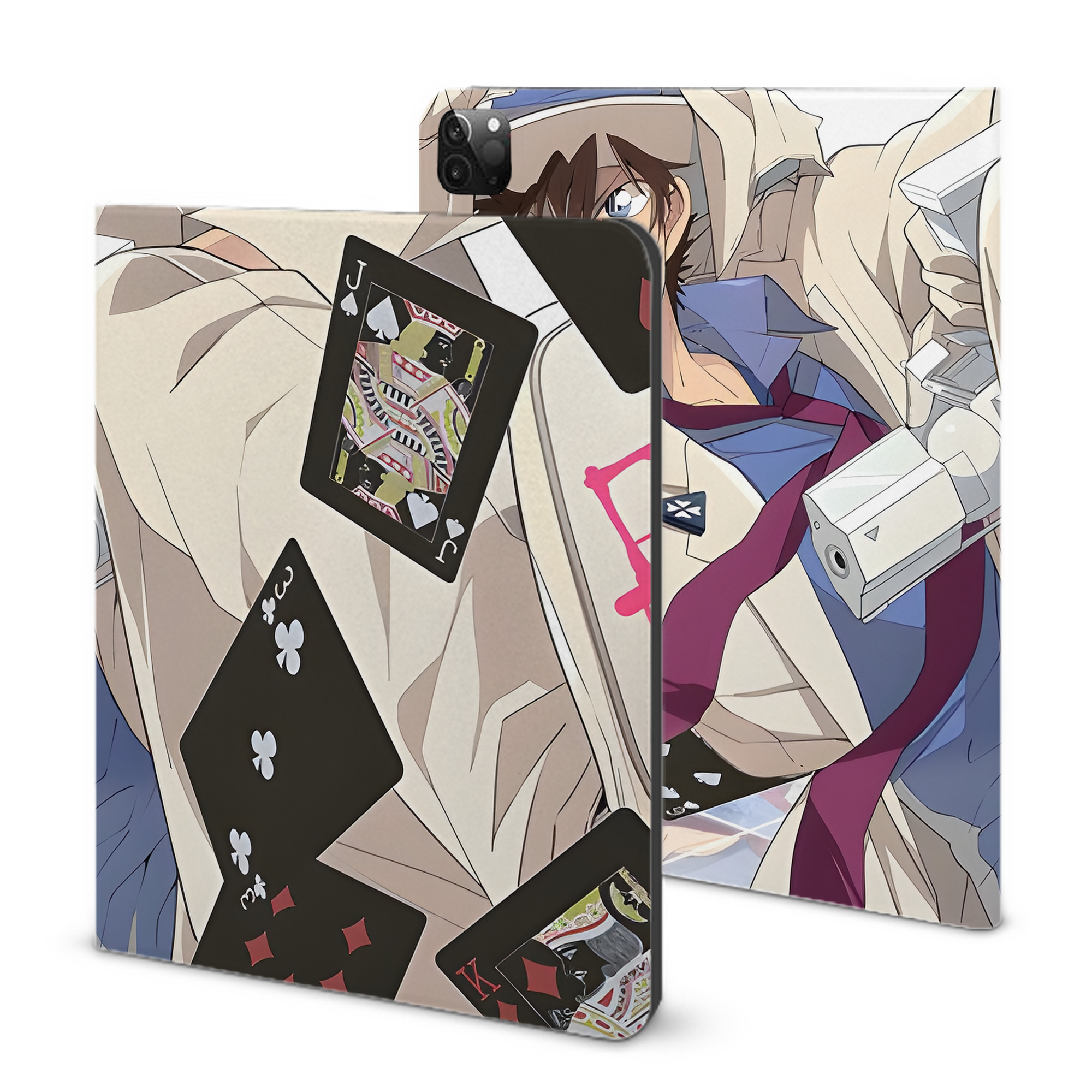 （画像用） 名探偵コナン Detective Conan IPadケース ペンホルダー付き ブックスタイルデザイン